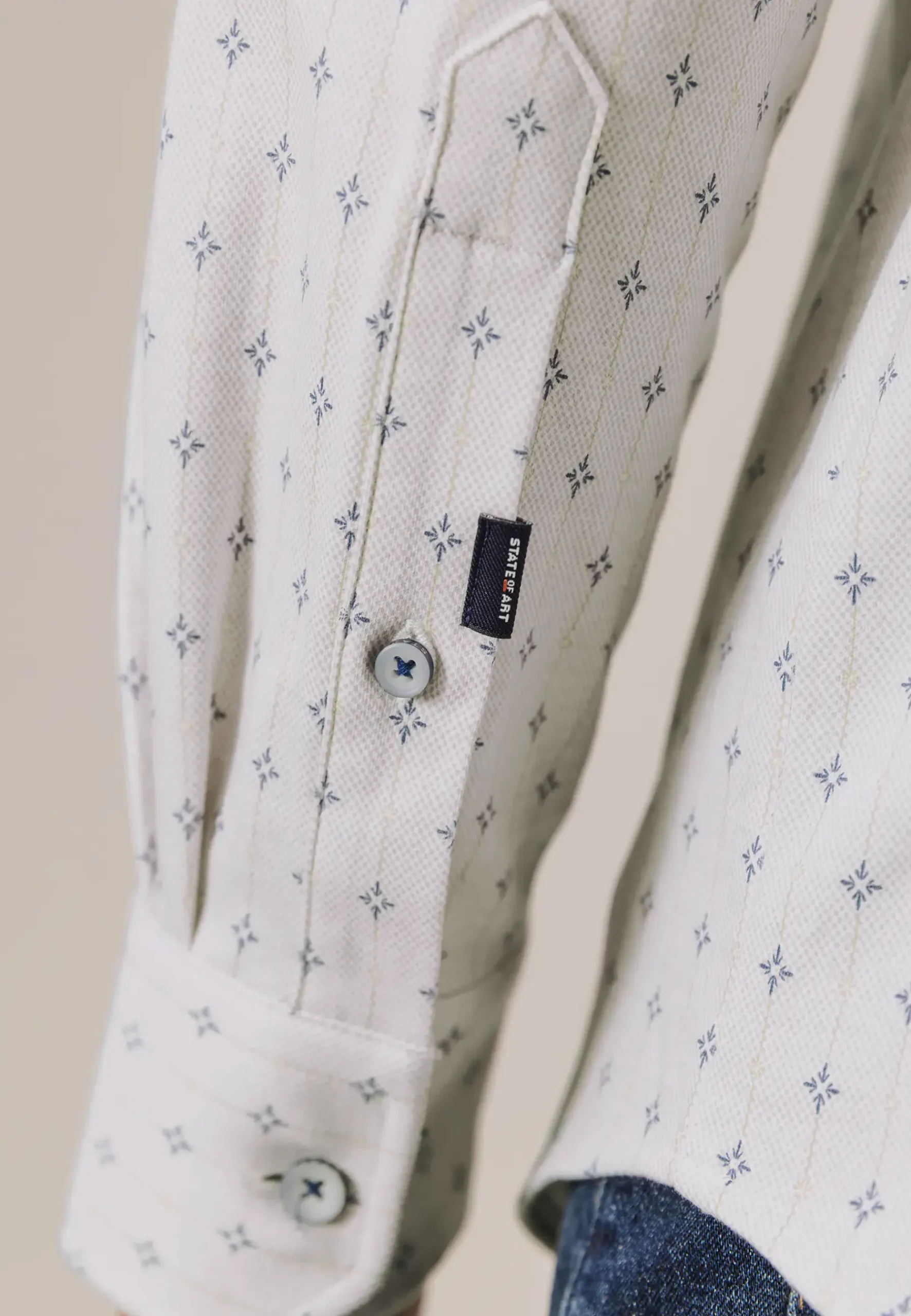 New Gestreept overhemd van jerseystof Overhemden