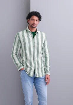 Online Gestreept overhemd van katoen Overhemden