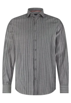 New Gestreept overhemd van twillstof Overhemden