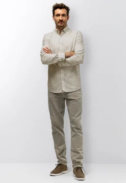 Clearance Gestreept poplin overhemd Overhemden