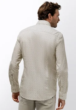 Clearance Gestreept poplin overhemd Overhemden