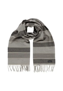 Online Gestreepte sjaal met franjes Sjaals
