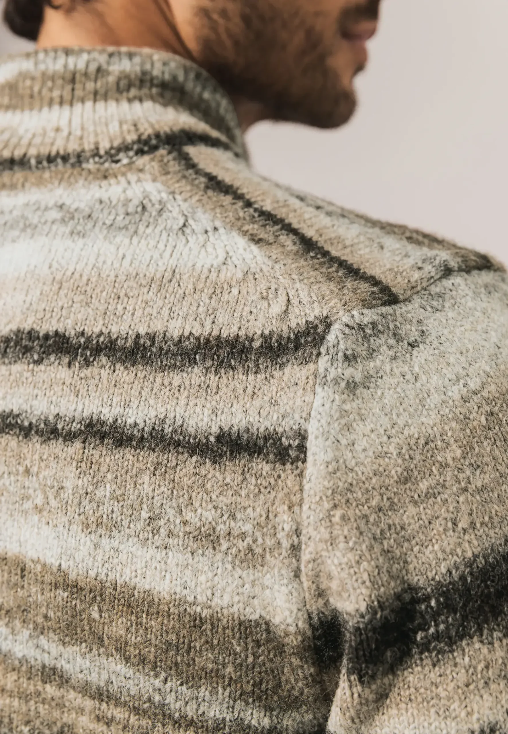 Best Gestreepte trui met halve rits Truien