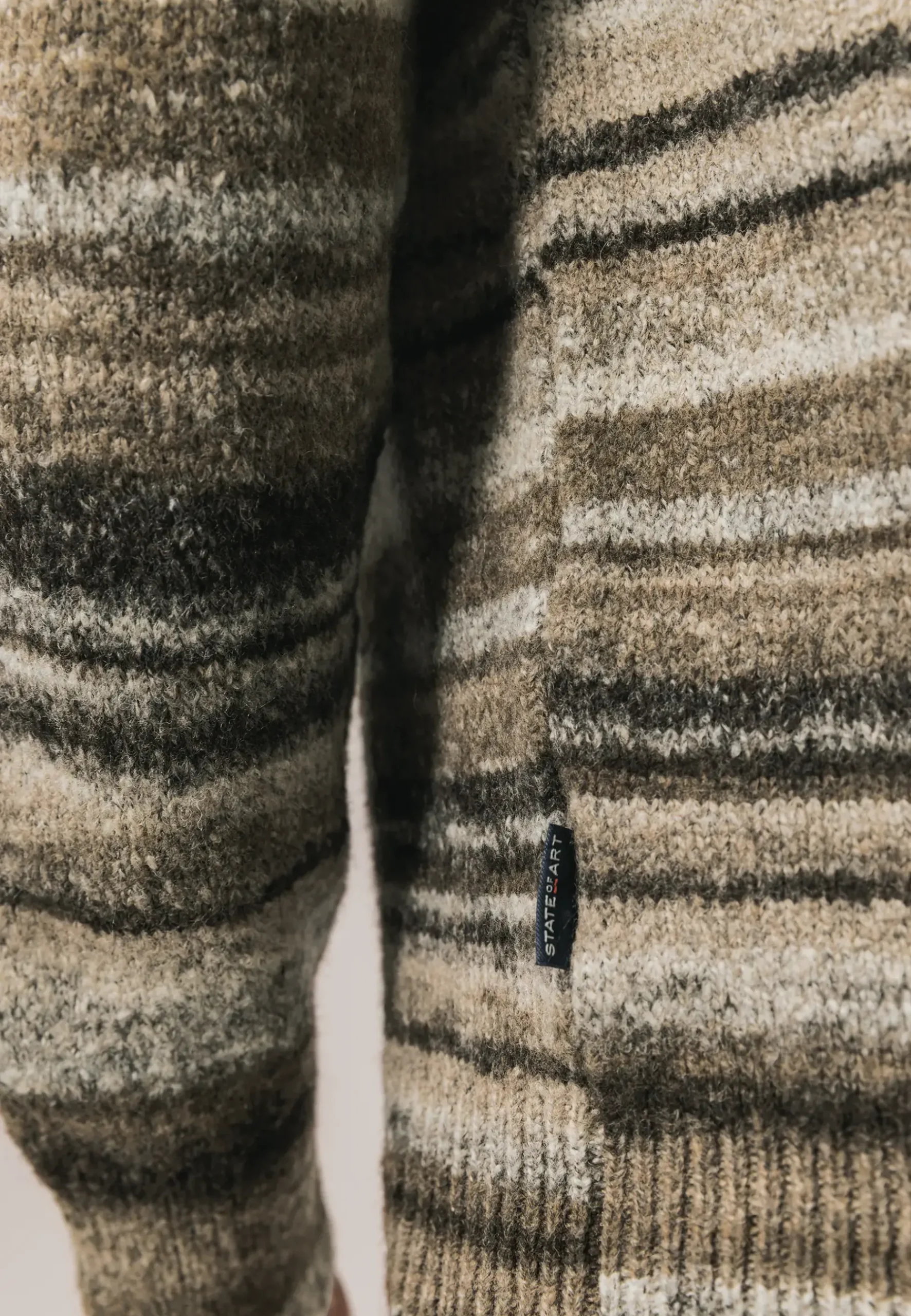 Best Gestreepte trui met halve rits Truien