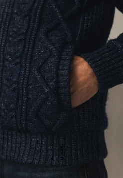 Hot Grofgebreid vest met kabelpatroon Vesten