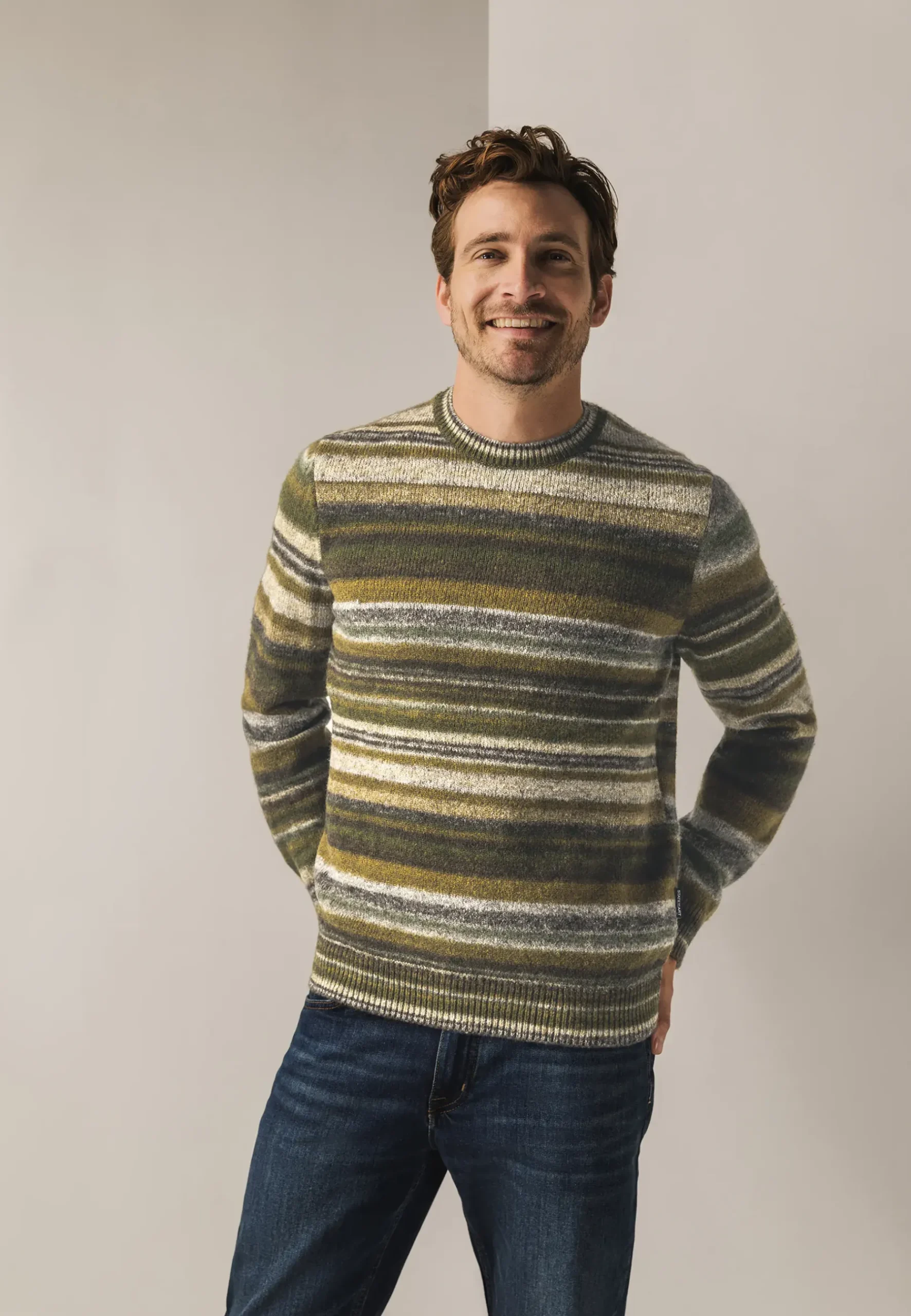 Hot Grofgebreide trui met ronde hals Truien