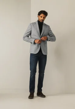 New Halfgevoerde blazer met gemêleerd dessin Blazers