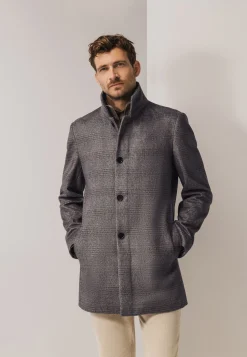 Sale Halflange mantel met ruitpatroon Jassen