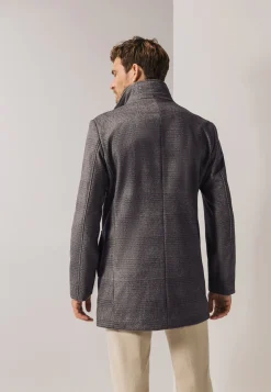 Sale Halflange mantel met ruitpatroon Jassen