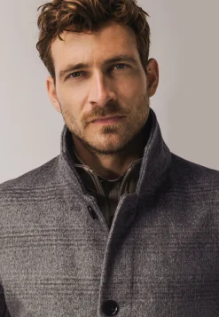 Sale Halflange mantel met ruitpatroon Jassen