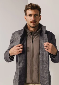 Sale Halflange mantel met ruitpatroon Jassen