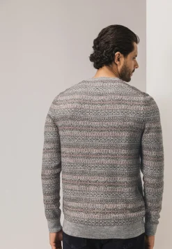 New Jacquard trui met ronde hals Truien