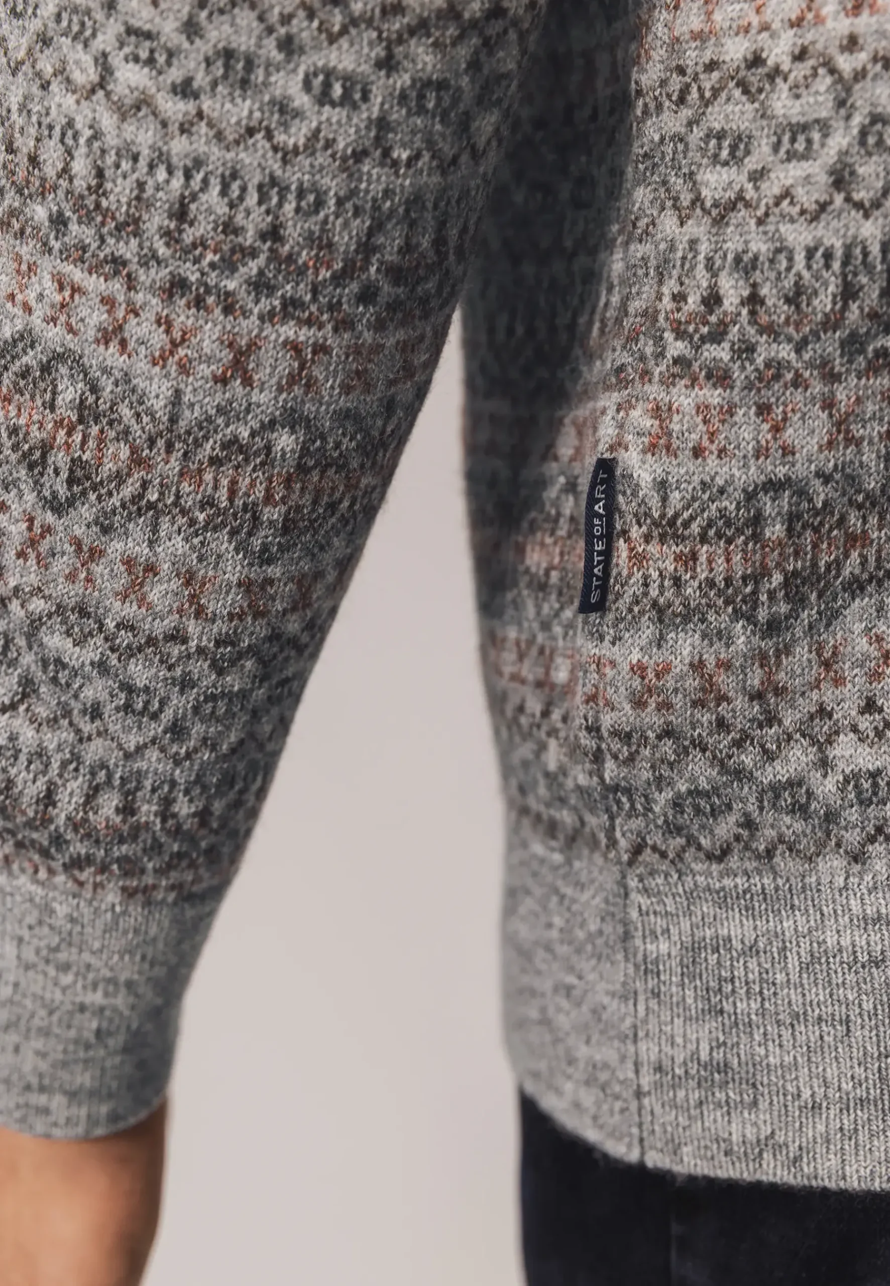 New Jacquard trui met ronde hals Truien