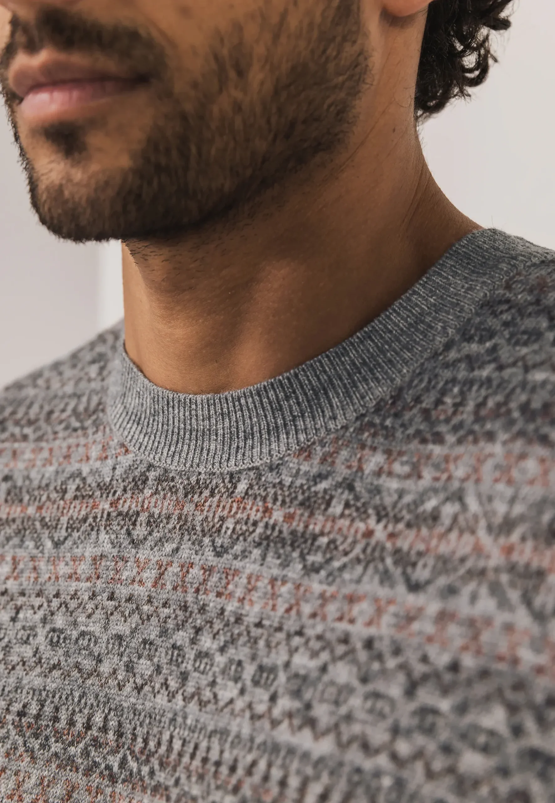 New Jacquard trui met ronde hals Truien