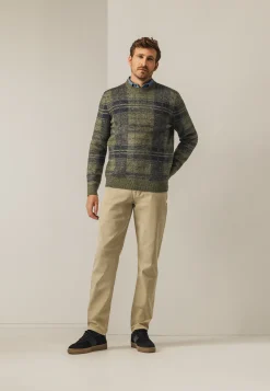 Clearance Jacquard trui met ruitpatroon Truien