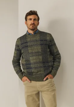 Clearance Jacquard trui met ruitpatroon Truien