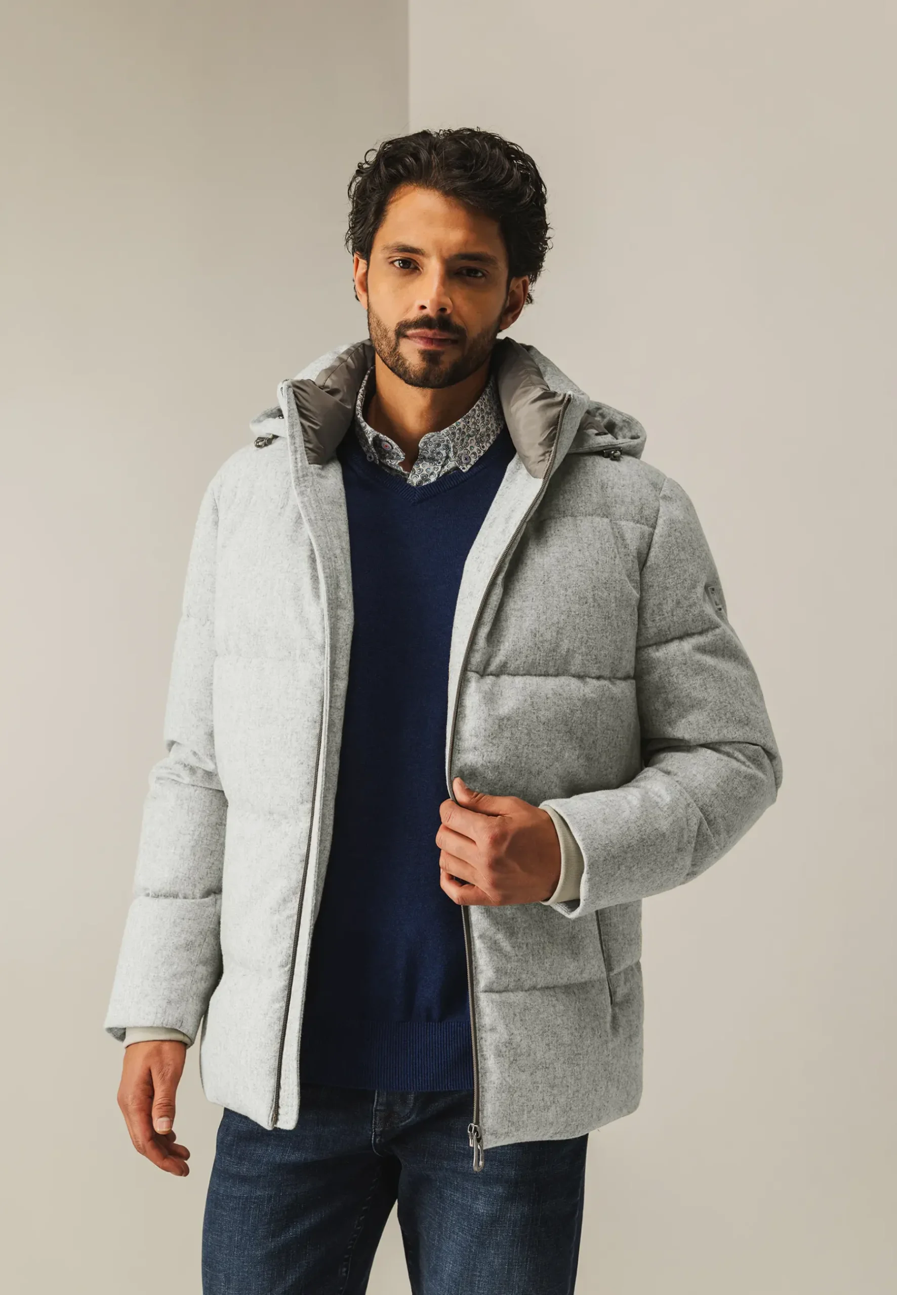 Clearance Jas met gemêleerd dessin Jassen