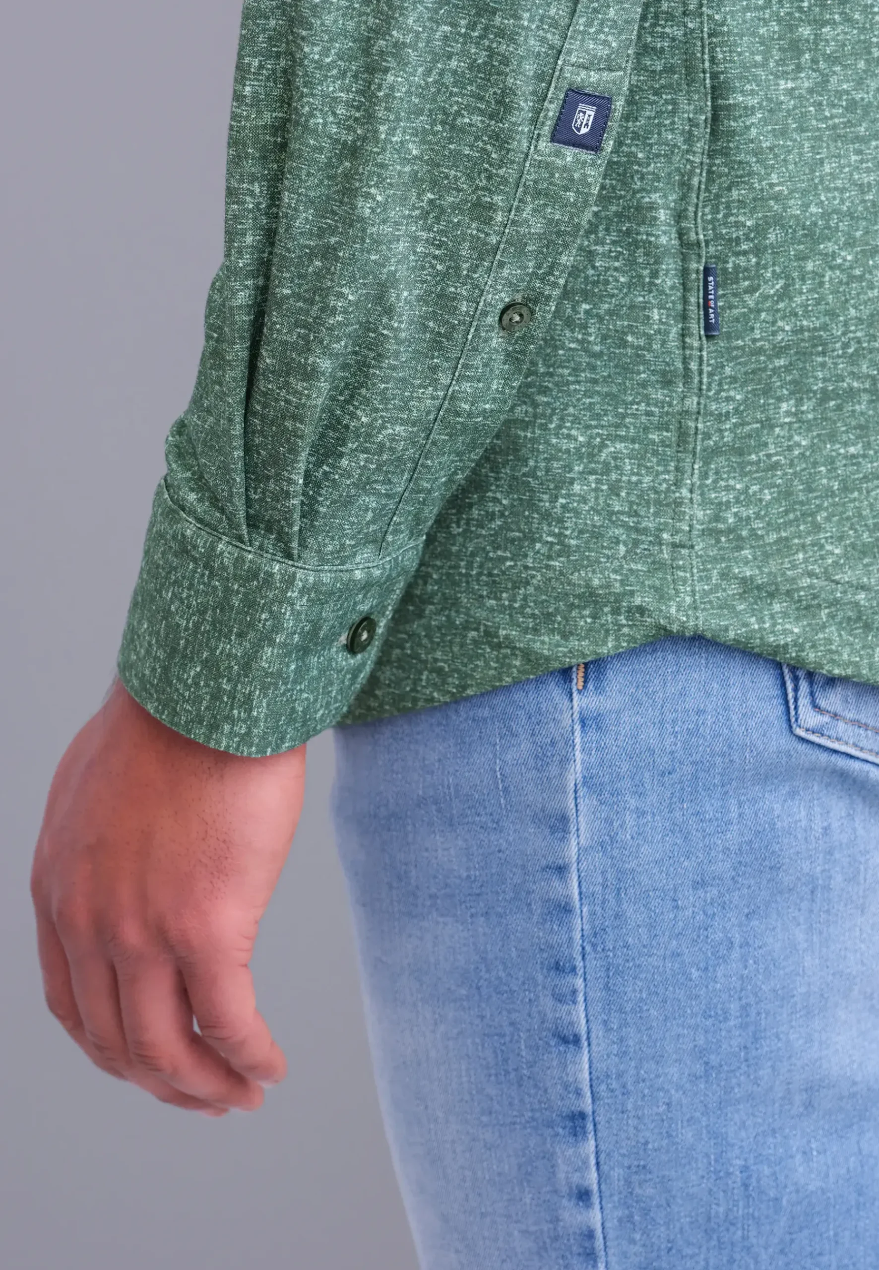 Jersey overhemd van katoen Overhemden