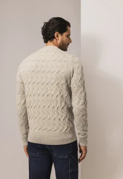 Outlet Kabelgebreide trui met ronde hals Truien