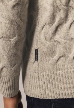 Outlet Kabelgebreide trui met ronde hals Truien