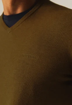 Discount Katoenen trui met V-hals Truien