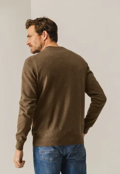 New Katoenen trui met V-hals Truien