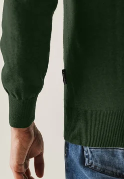 Katoenen trui met V-hals Truien