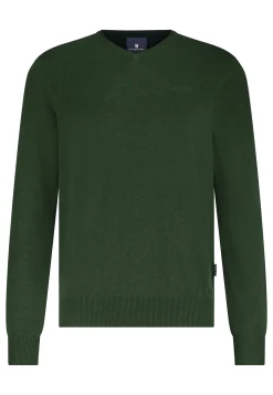 Katoenen trui met V-hals Truien