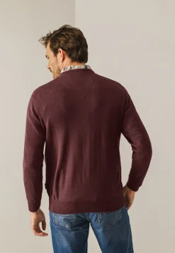 Discount Katoenen trui met V-hals Truien