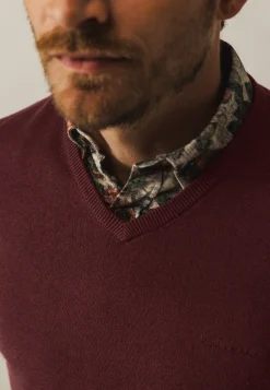 Discount Katoenen trui met V-hals Truien