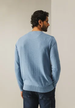 New Katoenen trui met V-hals Truien