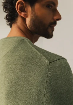 Clearance Katoenen trui met V-hals Truien