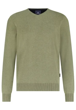 Clearance Katoenen trui met V-hals Truien