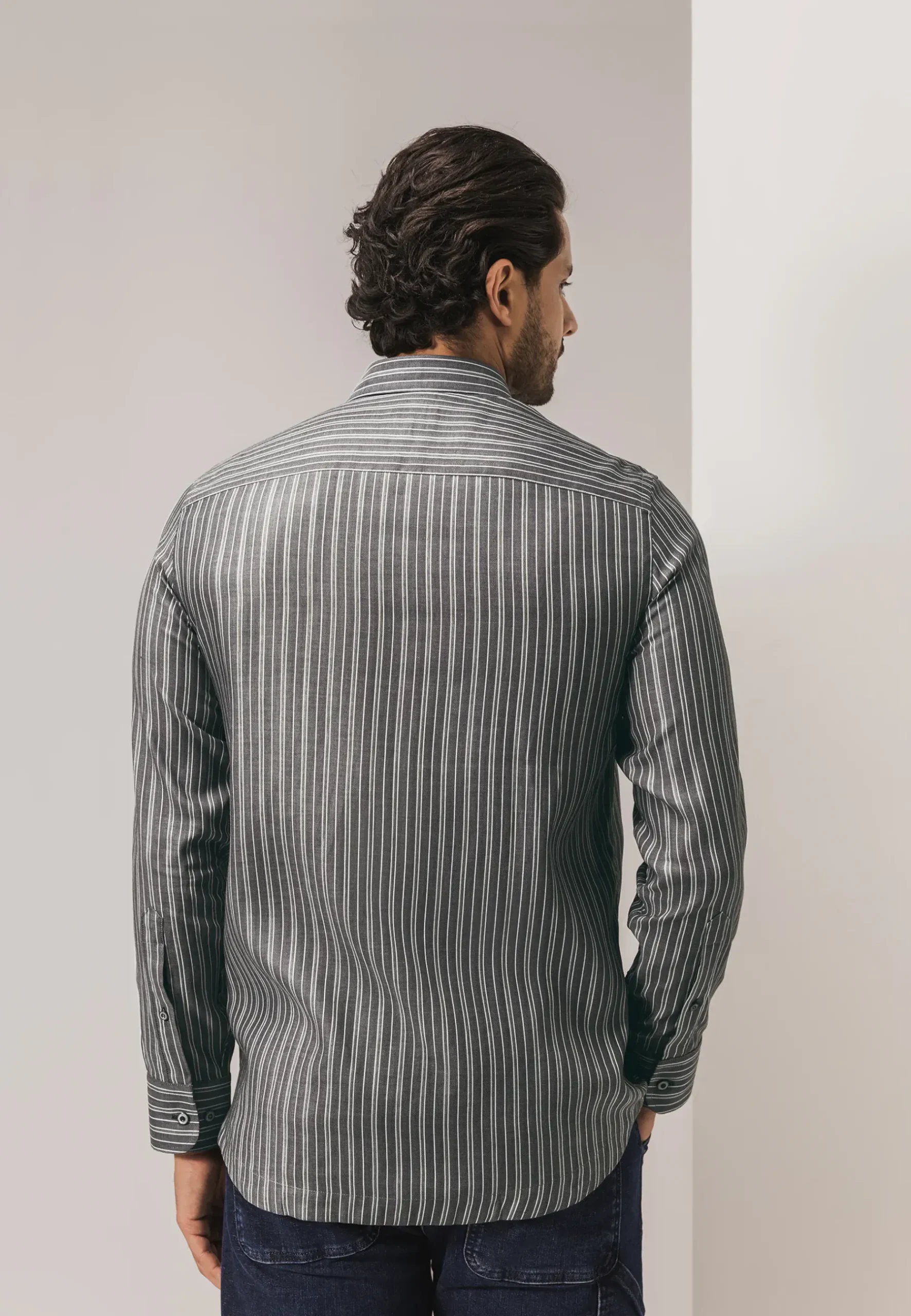 Hot LE MANS CLASSIC gestreept overhemd Overhemden