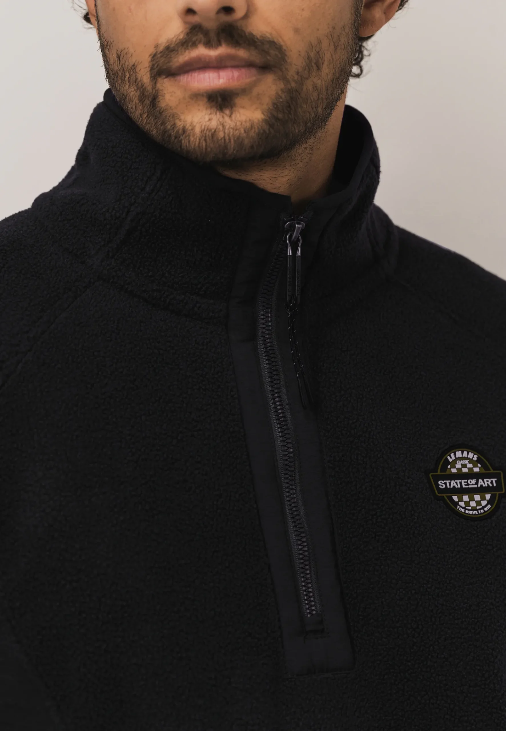 Discount LE MANS CLASSIC polar fleece sweatshirt met halve rits Truien