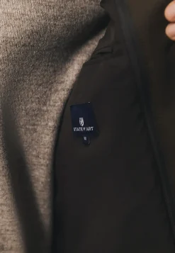 Best Mantel met ruitdessin en ritsinzet Jassen