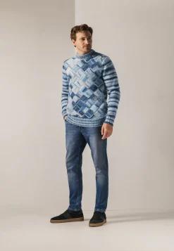 New Multi-color trui met ronde hals Truien