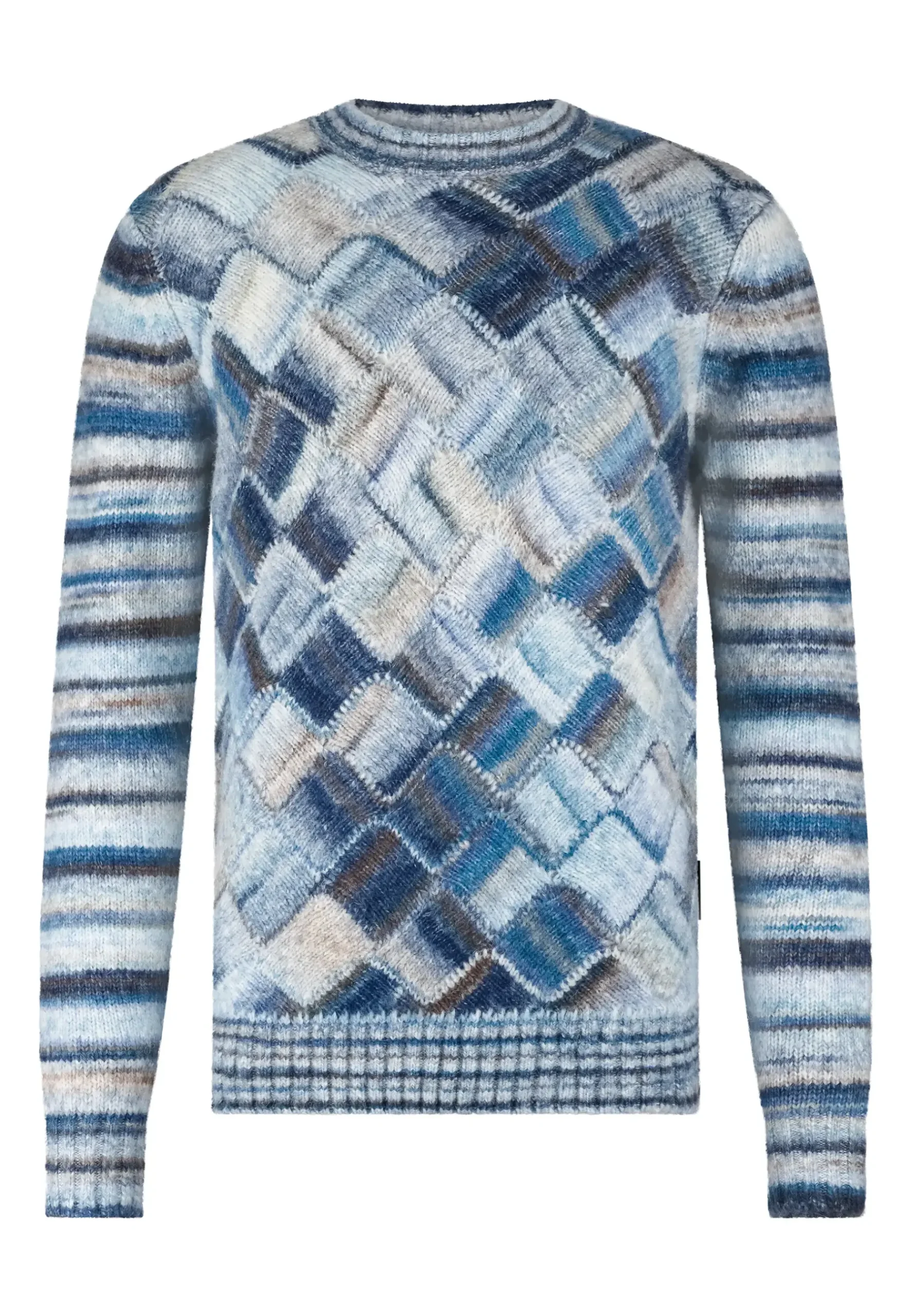 New Multi-color trui met ronde hals Truien