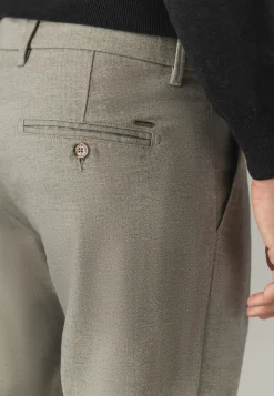 NAVIGATOR chino in stretchstof met visgraatmotief Broeken