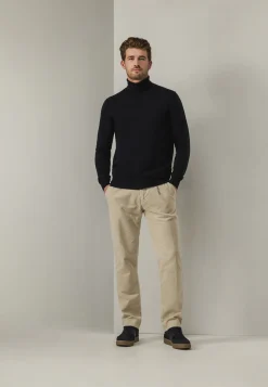 Outlet NAVIGATOR chino in stretchstof met bandplooien Broeken