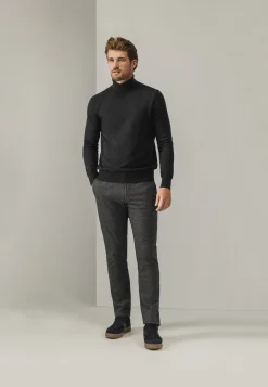 Outlet NAVIGATOR geruite chino in stretchstof Broeken