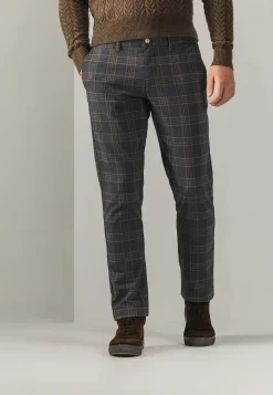 Online NAVIGATOR geruite chino in stretchstof Broeken