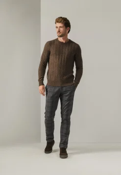 Online NAVIGATOR geruite chino in stretchstof Broeken