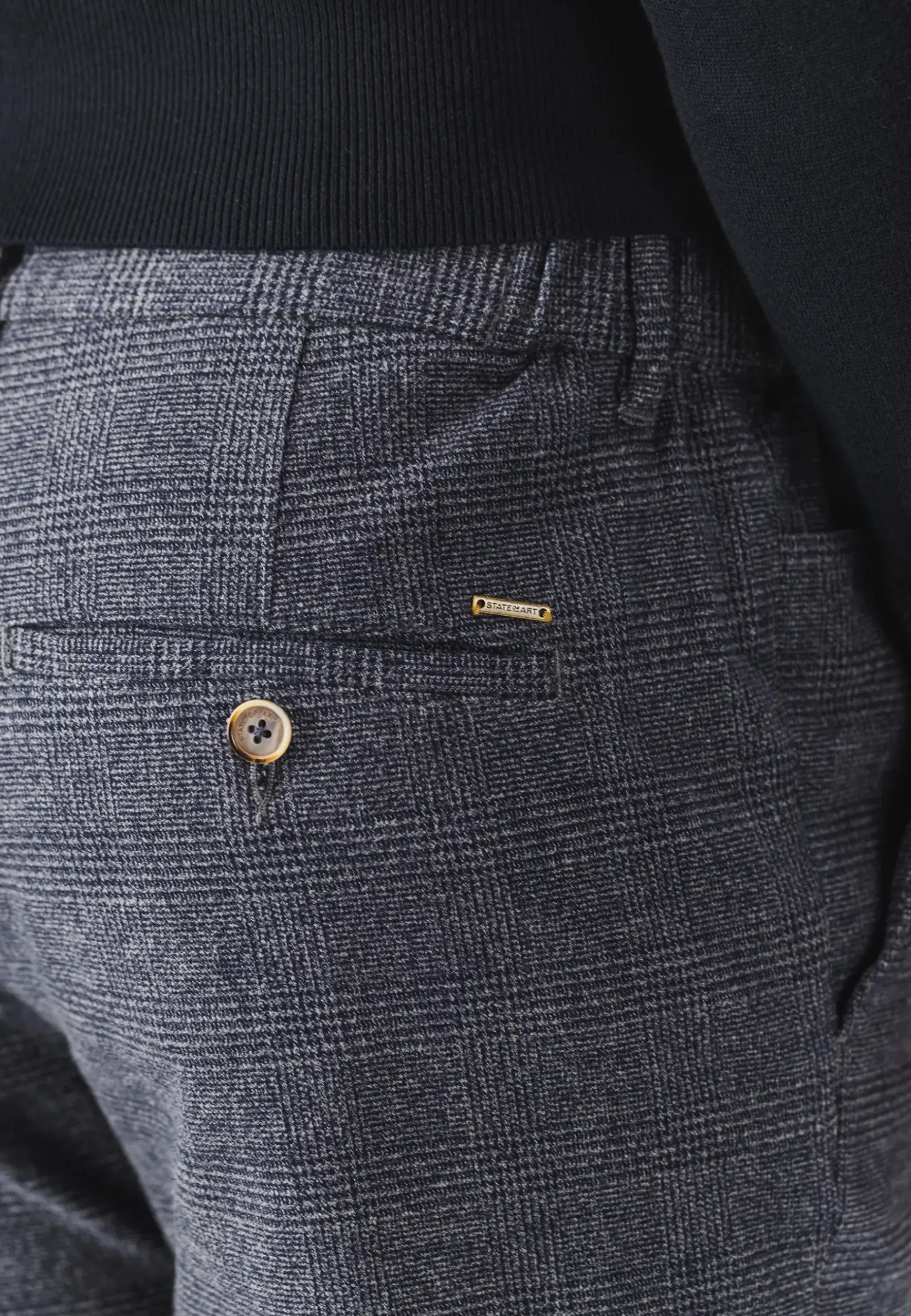 Best NAVIGATOR geruite chino in stretchstof Broeken