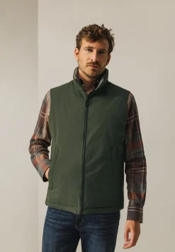 Omkeerbare bodywarmer met hoge kraag Bodywarmers