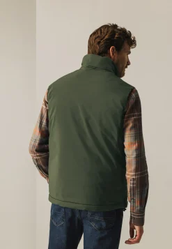 Omkeerbare bodywarmer met hoge kraag Bodywarmers