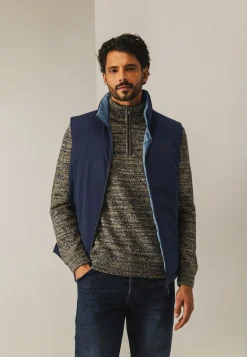 New Omkeerbare bodywarmer met hoge kraag Bodywarmers