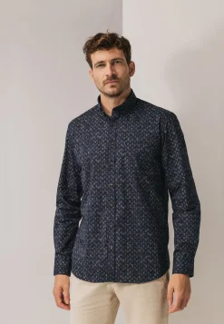 Online Overhemd met bladmotief Overhemden