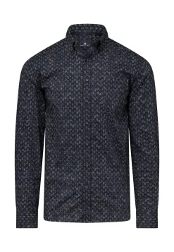 Online Overhemd met bladmotief Overhemden