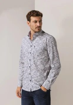 Overhemd met bloemenmotief Overhemden